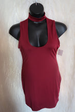Load image into Gallery viewer, BURGUNDY Choker Dress