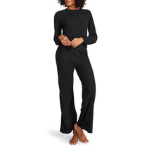 Load image into Gallery viewer, Black Ribbed 2 Piece Cozy Lounge Set