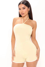 Load image into Gallery viewer, Yellow Halter Romper